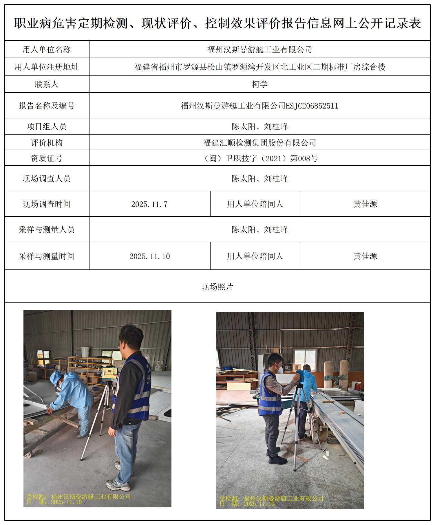 HSJC206852511福州汉斯曼游艇工业有限公司最新--报送卡_职业病危害定期检测、现状评价、控制效果评价报告网上公开信息表.jpg