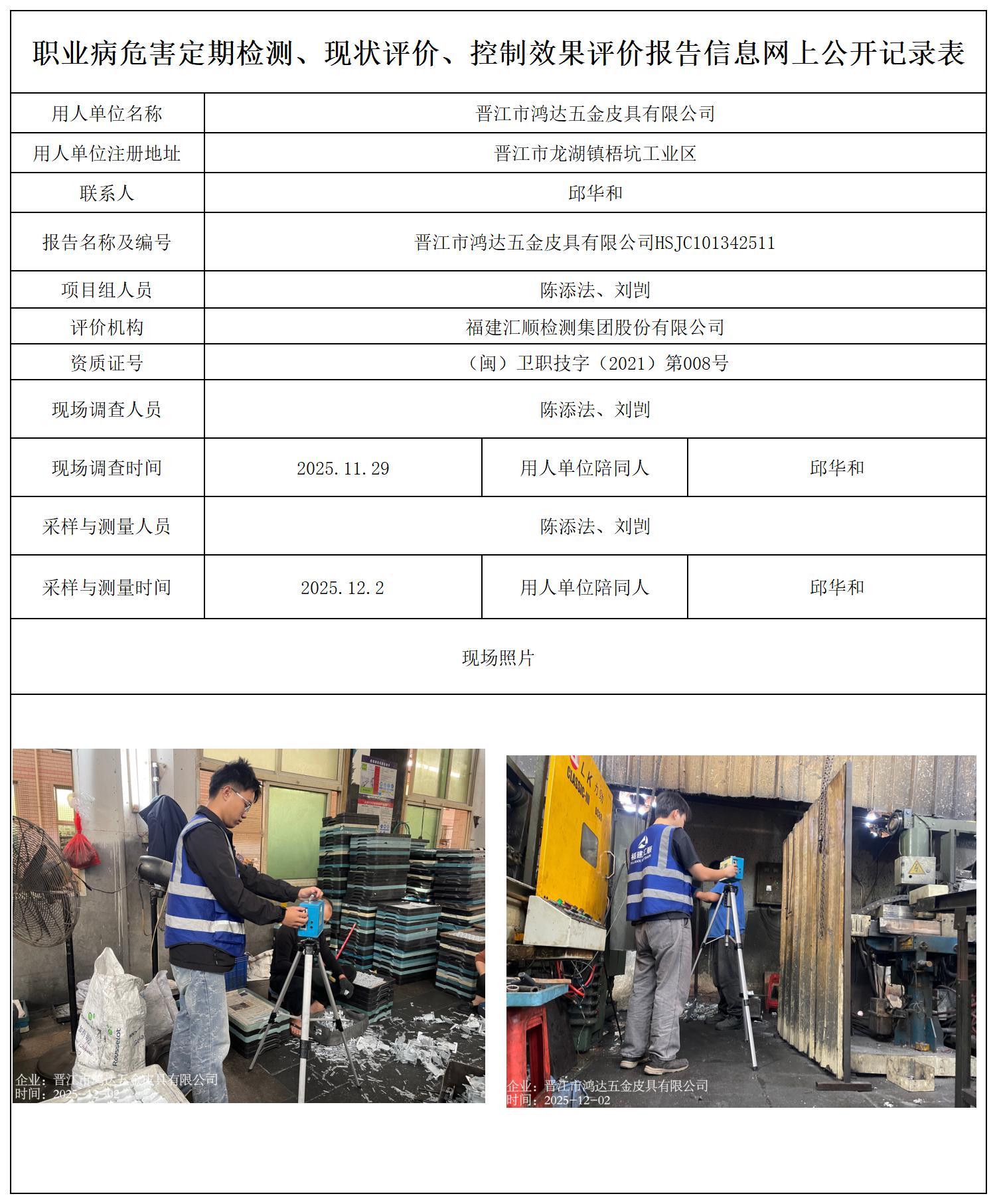 HSJC101342511晋江市鸿达五金皮具有限公司---职业卫生技术服务报送卡_职业病危害定期检测、现状评价、控制效果评价报告网上公开信息表.jpg