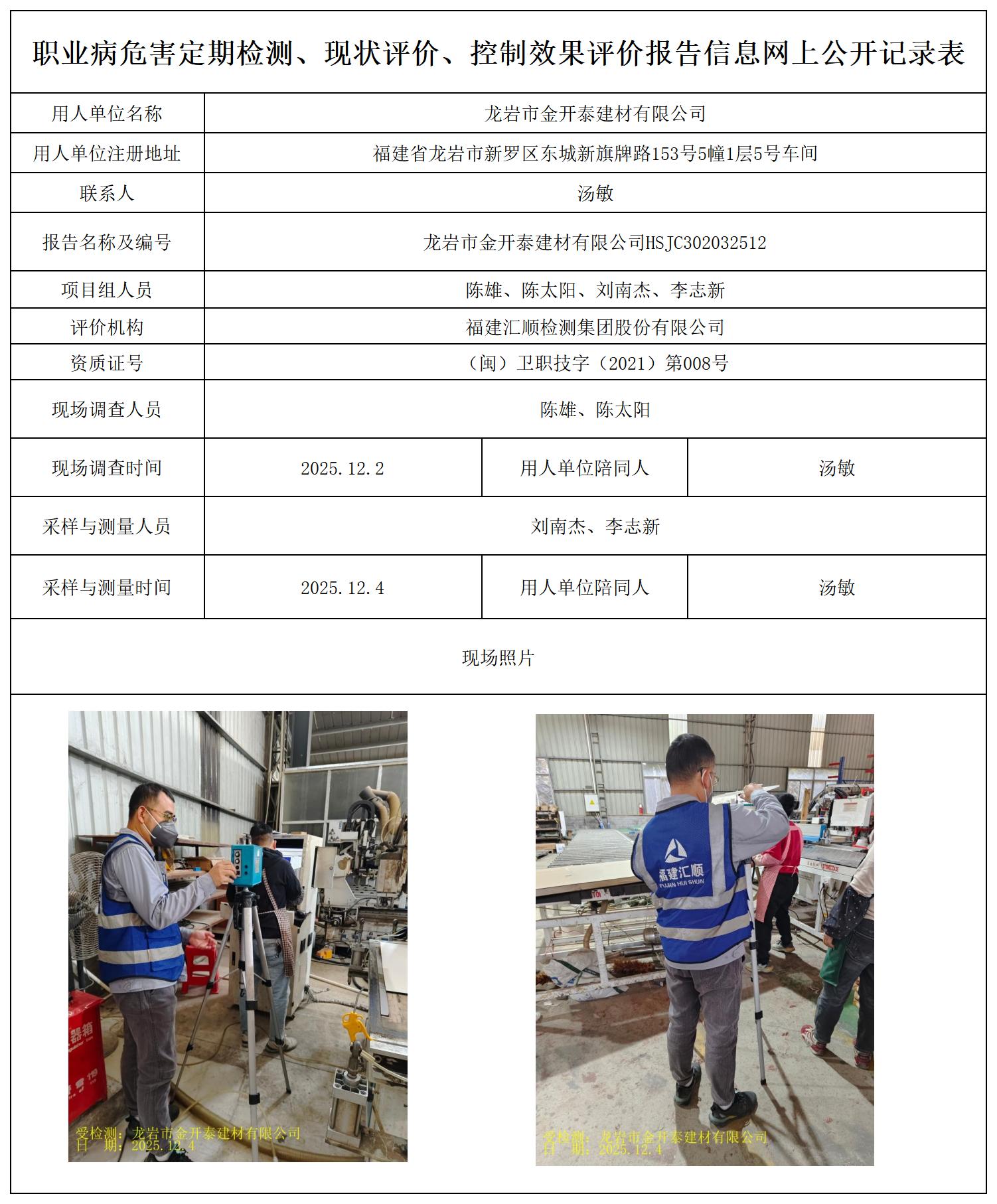HSJC302032512龙岩市金开泰建材有限公司最新--报送卡_职业病危害定期检测、现状评价、控制效果评价报告网上公开信息表.jpg