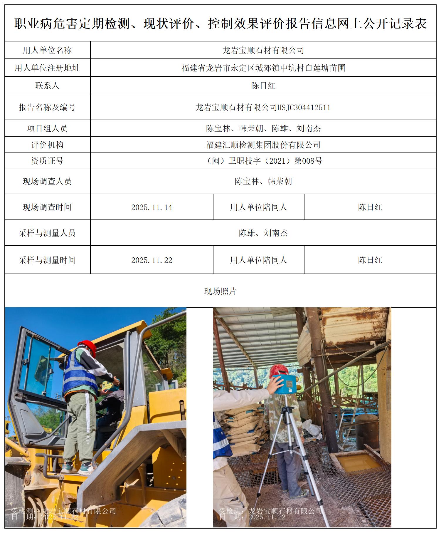 HSJC304412511 龙岩宝顺石材有限公司--报送卡_职业病危害定期检测、现状评价、控制效果评价报告网上公开信息表.jpg