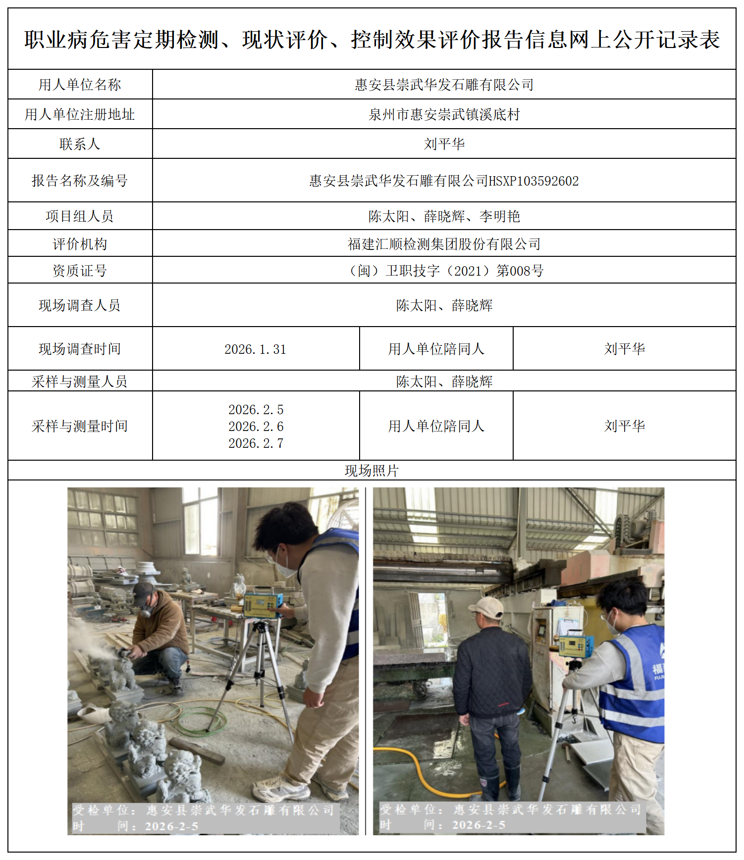 HSXP103592602 惠安县崇武华发石雕有限公司-报送卡_定期检测、现状评价、控评网上公开信息表.png