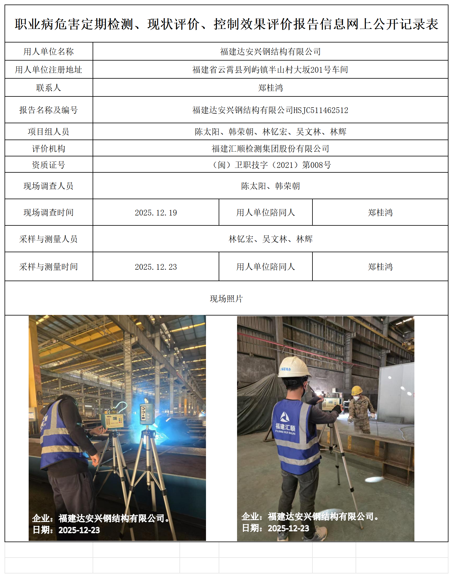 HSJC511462512福建达安兴钢结构有限公司-报送卡_职业病危害定期检测、现状评价、控制效果评价报告网上公开信息表.png